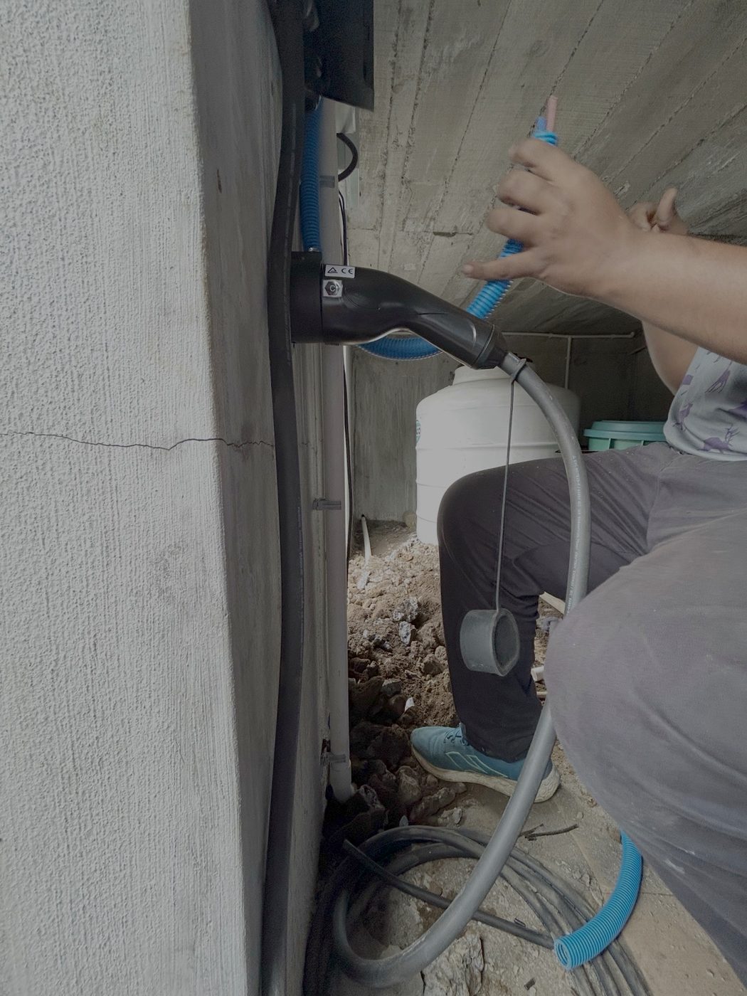 EV charger installation works